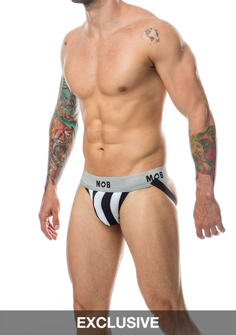 MOB Eroticwear Stripe Classic Jock YELLOW S - 0