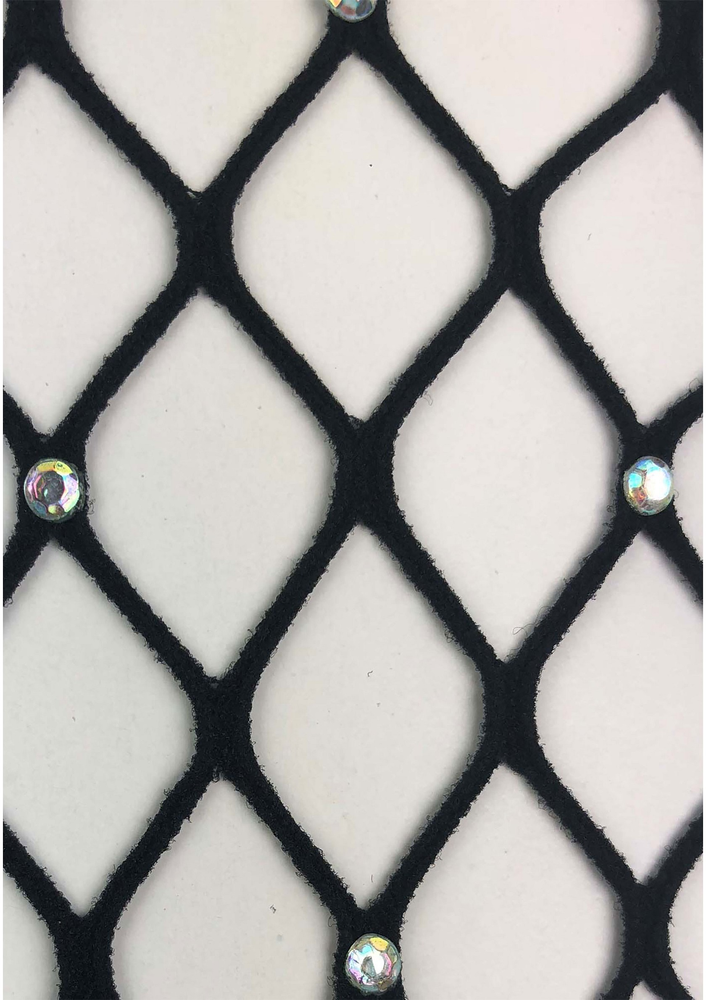 Leg Avenue Rhinestone micro net tights BLACK O/S - 0