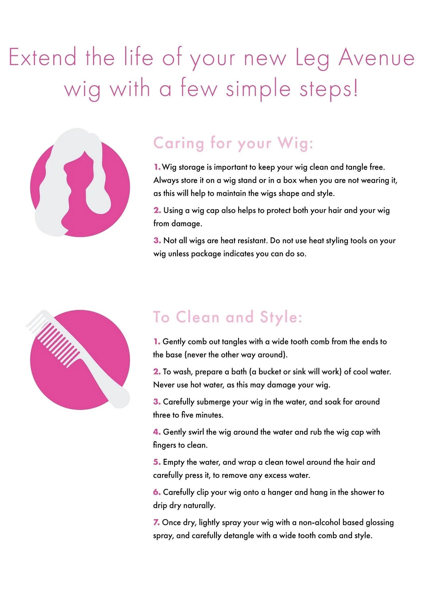 Leg Avenue Bangin' long straight wig NUDE O/S - 0