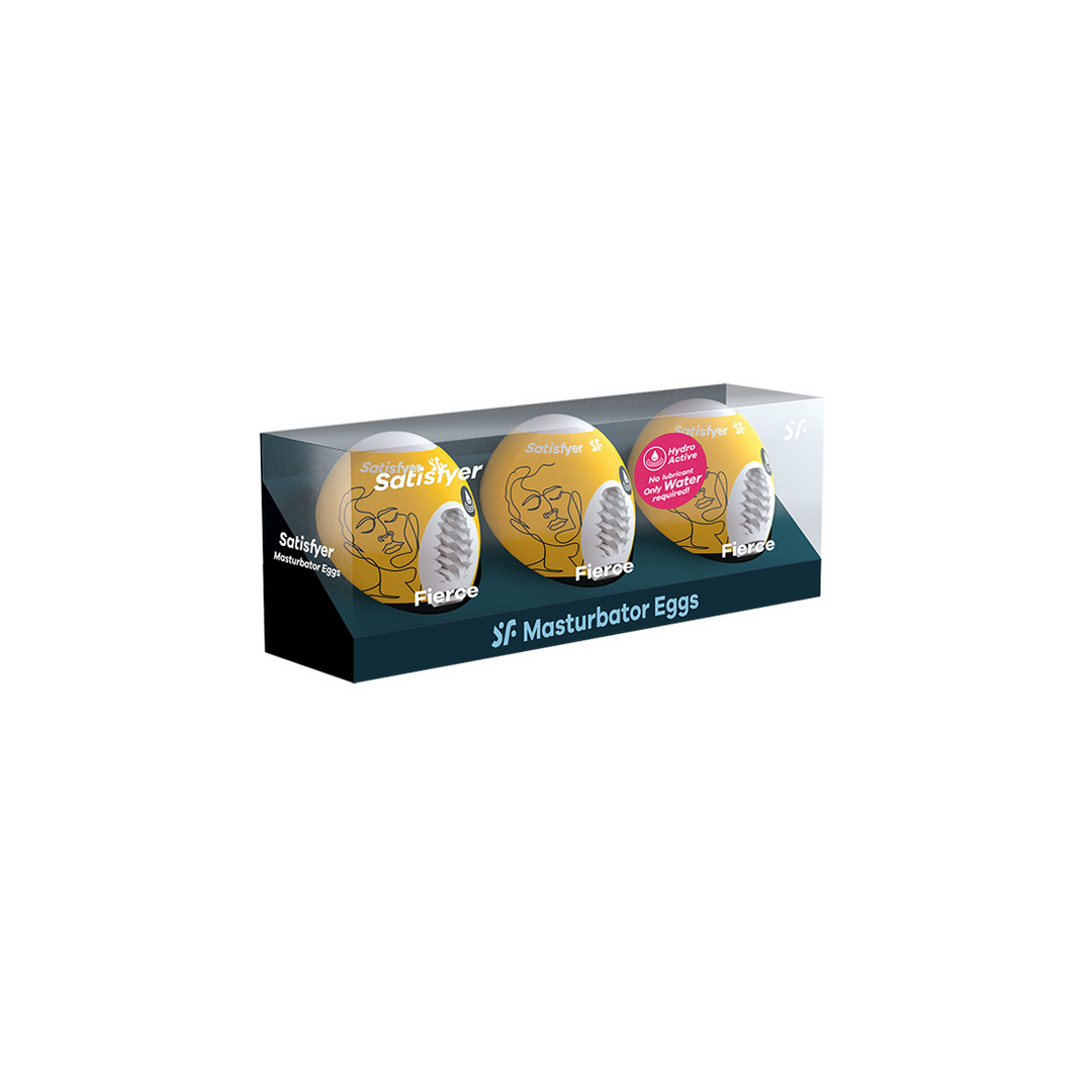 Fierce - Masturbator Egg Set - 3 Stuks - Geel Gelb - 1