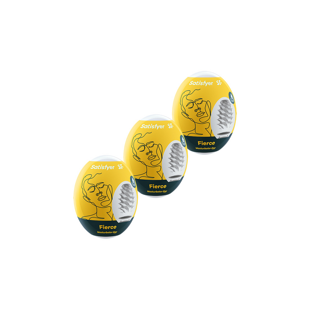 Fierce - Masturbator Egg Set - 3 Stuks - Geel Gelb - 0