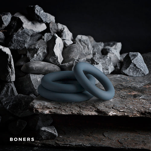 Boners 3-Delige Cockringen Set - Grijs - 0