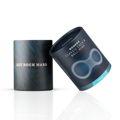 Anneau pénien et extenseur de testicules en silicone Boners - Gris