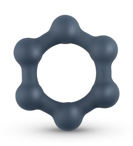 Boners Hexagon Cockring Met Stalen Kogels - 1