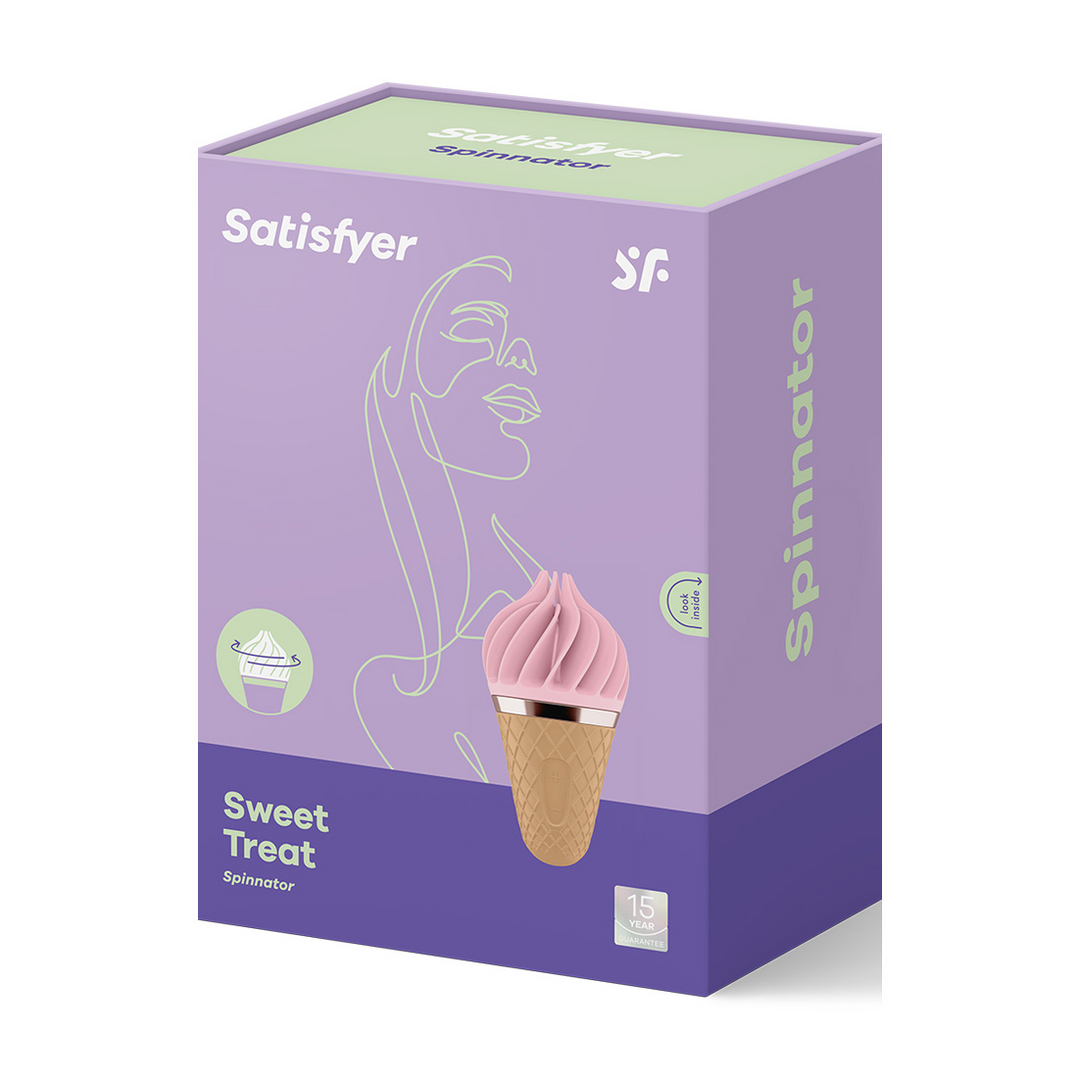 Zoete Traktatie - Stimulerende Tongspinnator - Roze/Bruin Pink - 0