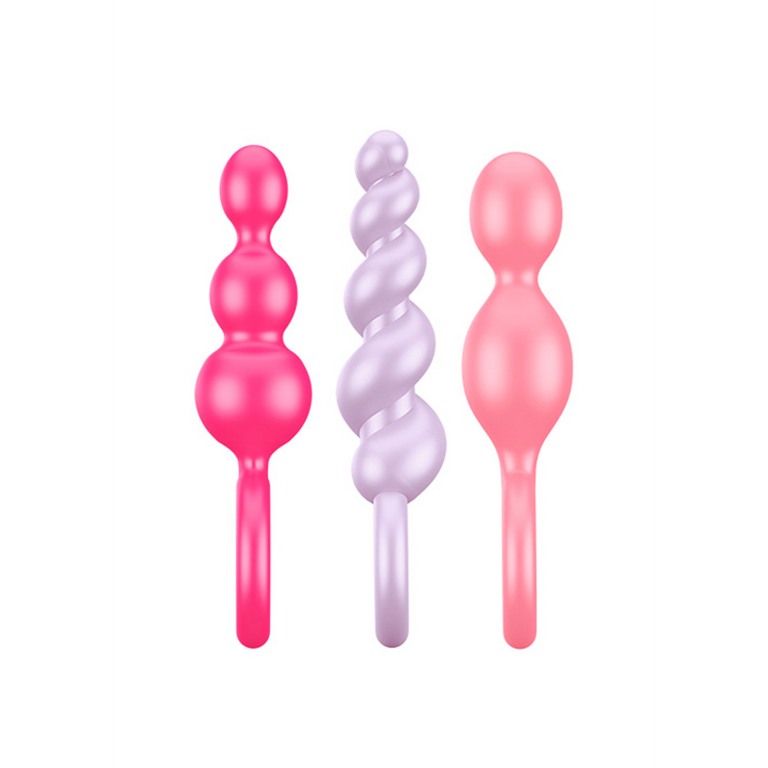 Booty Call - Butt Plug Set 3 Stuks - Roze/Paarse/Rode Multicolor - 0