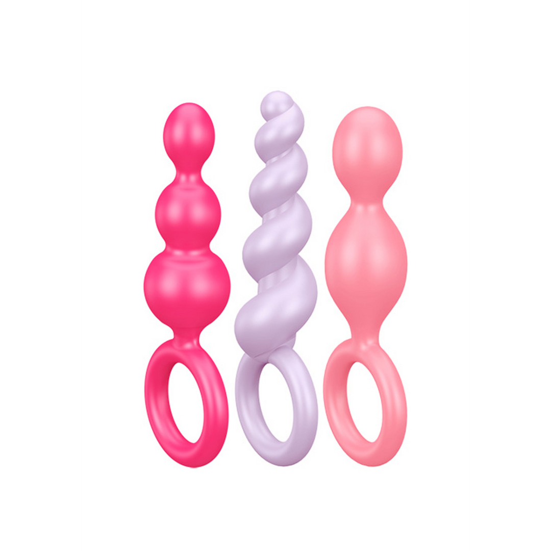 Booty Call - Butt Plug Set 3 Stuks - Roze/Paarse/Rode Multicolor - 1