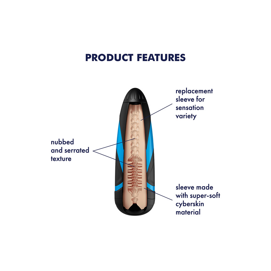 Mannen Tornado Bliss - Penis Sleeve Schwarz - 1