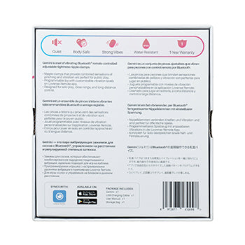 Lovense - Gemini App-Controlled Vibrating Nipple Clamps
