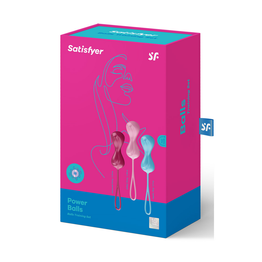 Power Balls - Kegel Balls - 3 Pieces - Turquoise/Red/Pink Multikleur - 3
