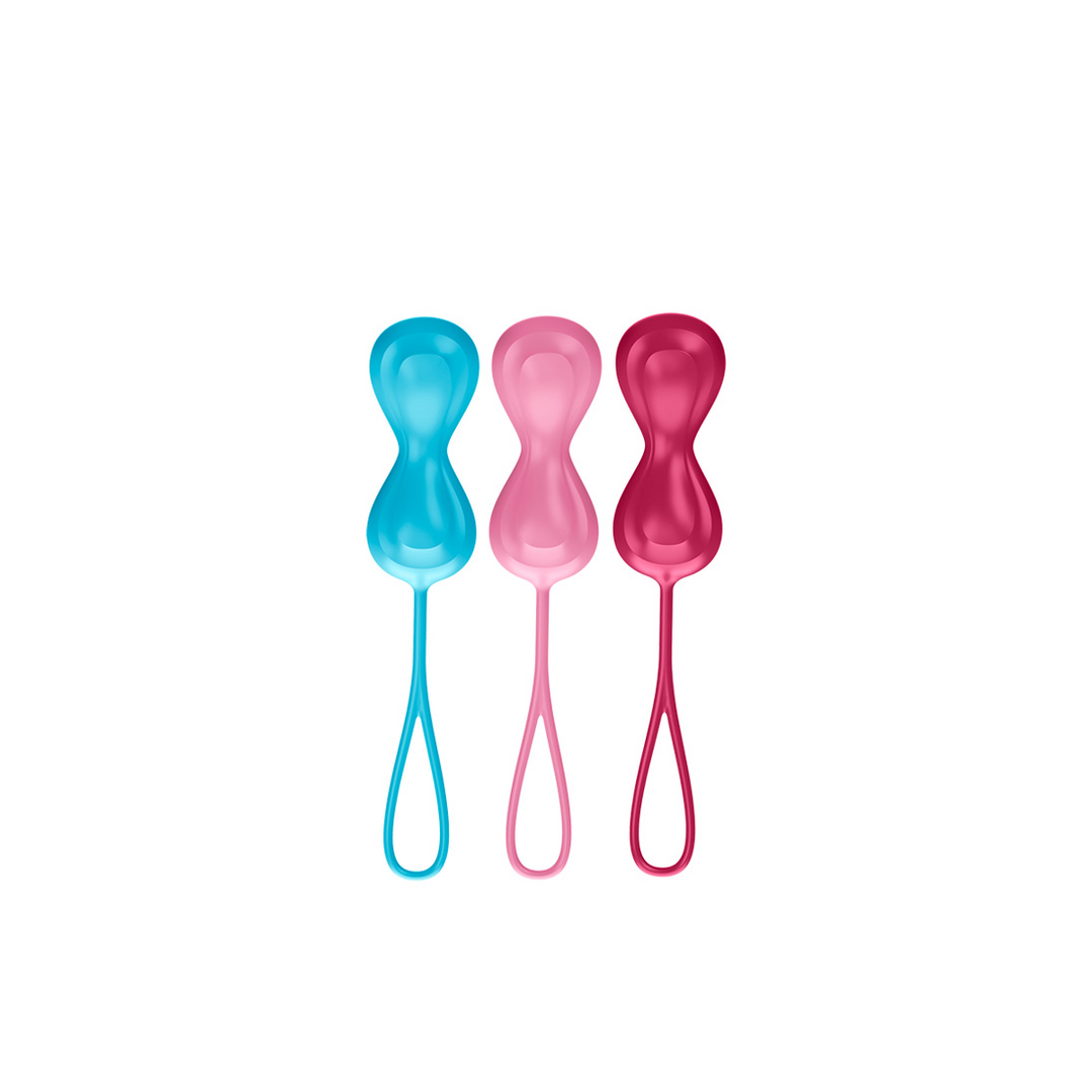 Power Balls - Kegel Balls - 3 Pieces - Turquoise/Red/Pink Multikleur - 2