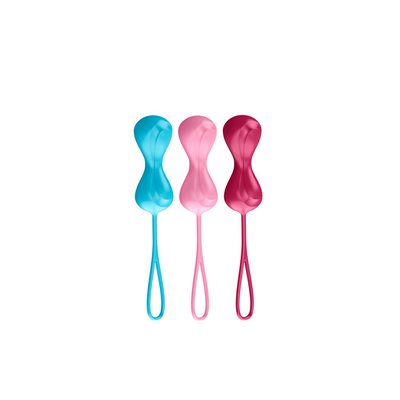 Power Balls - Kegel Balls - 3 Pieces - Turquoise/Red/Pink Multikleur - 0