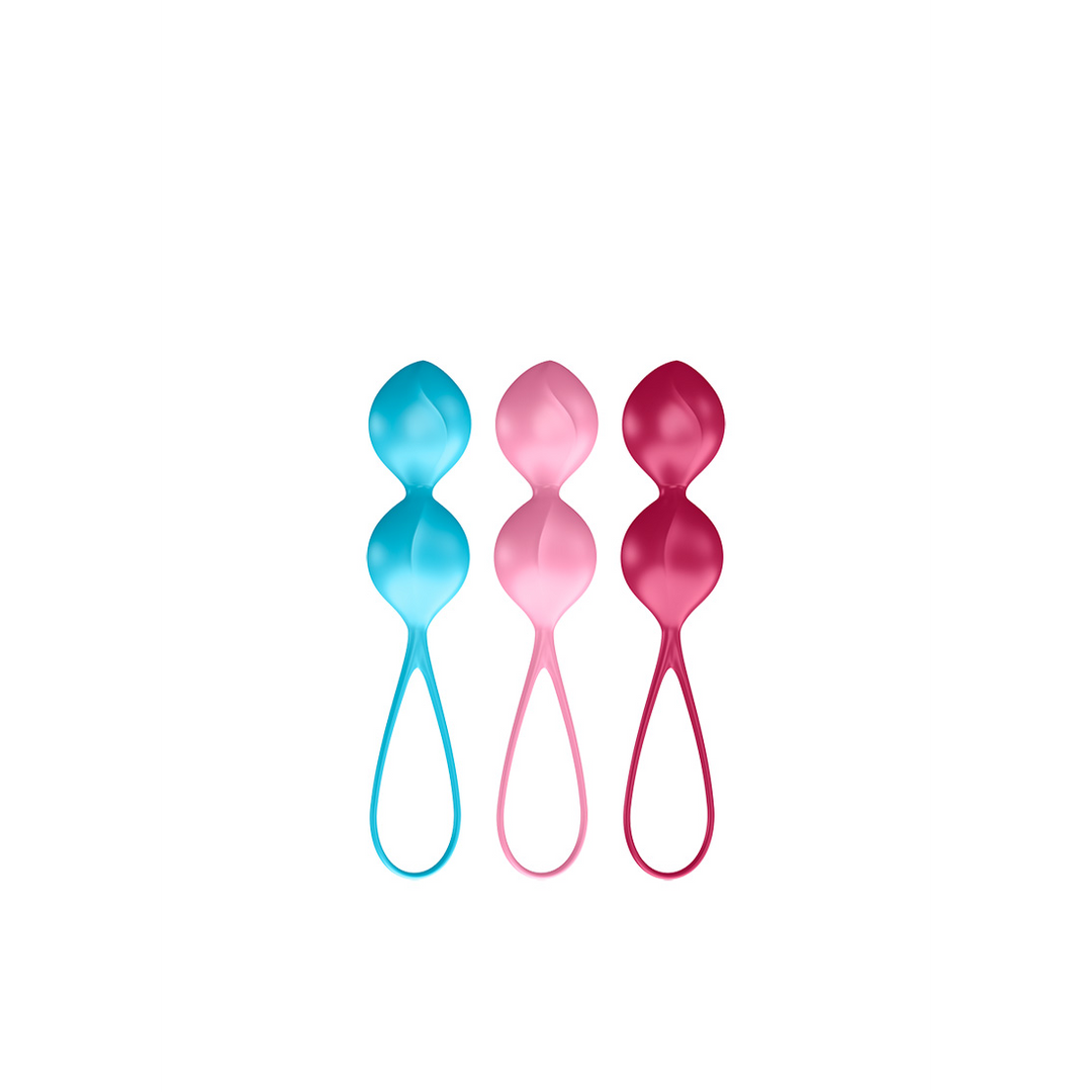 V Balls - Kegel Balls - 3 Stuks - Turquoise/Rood/Roze Multicolor - 2