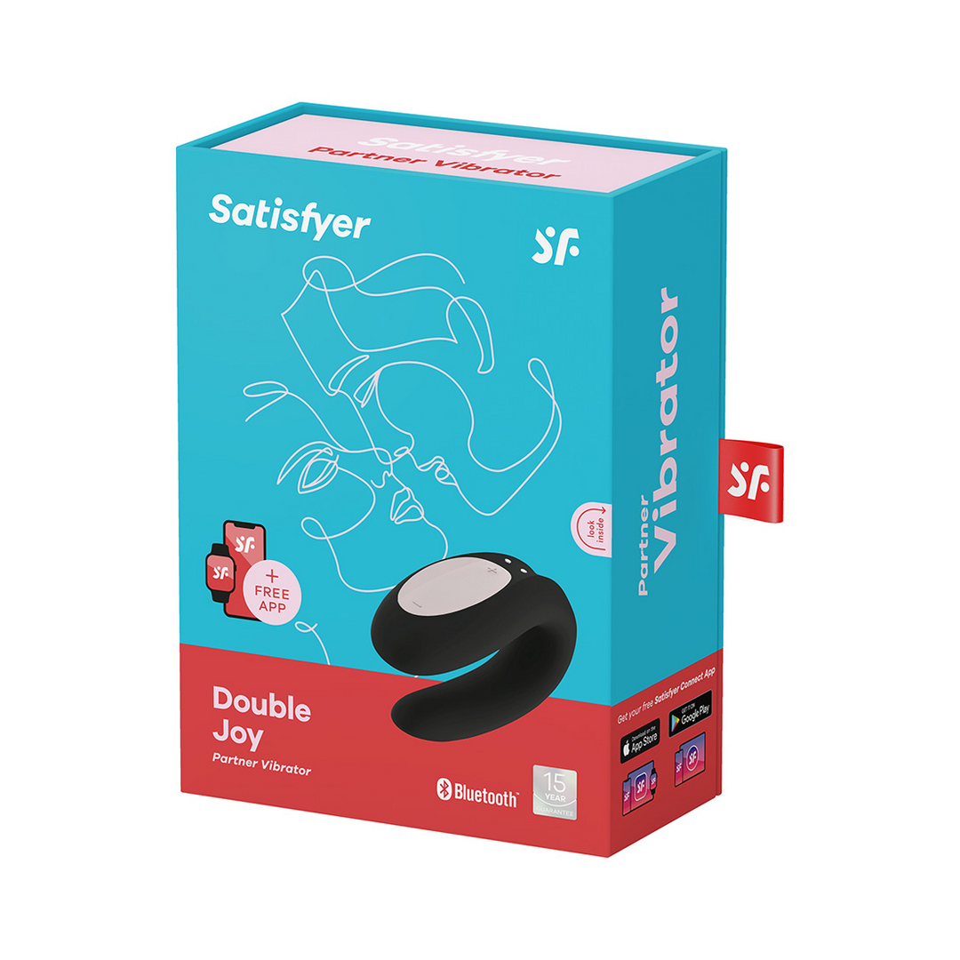 Double Joy - Partner Vibrator - Zwart Schwarz - 3