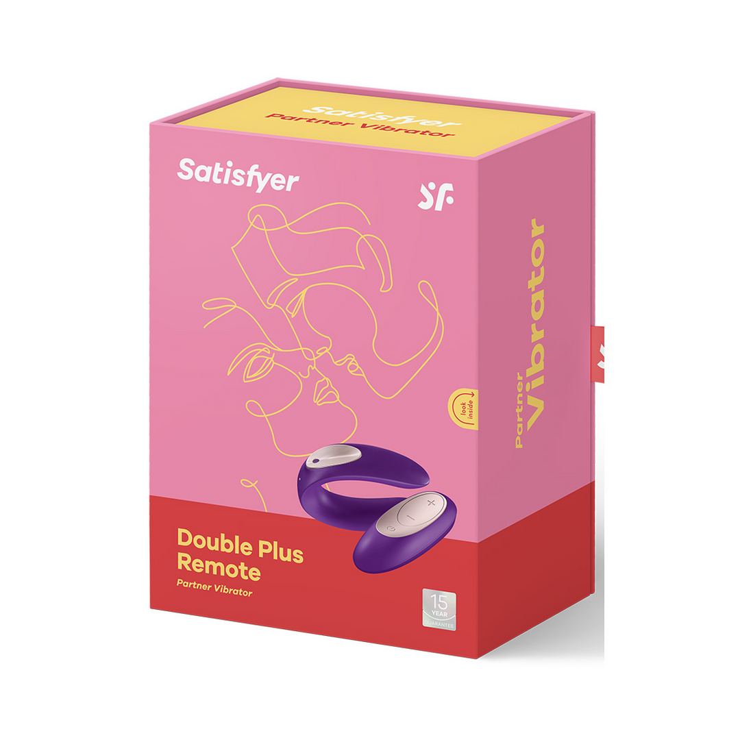 Double Plus - Remote Partner Vibrator - Paars Violett - 0