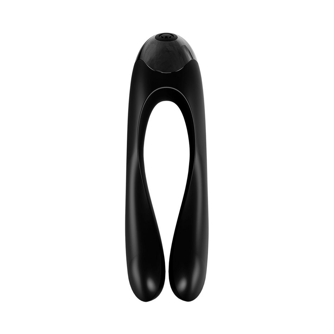Candy Cane - Vinger Vibrator voor Intieme Zones - Zwart Schwarz - 5