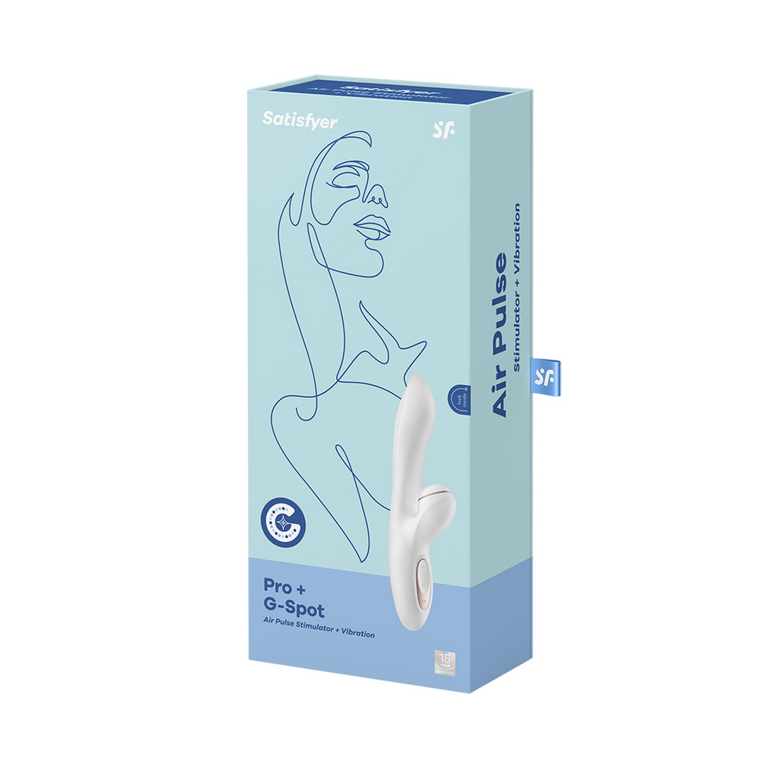 Pro Plus - G-Spot Air Pulse Stimulator en Vibratie - Wit/Roze Goud Weiß - 3