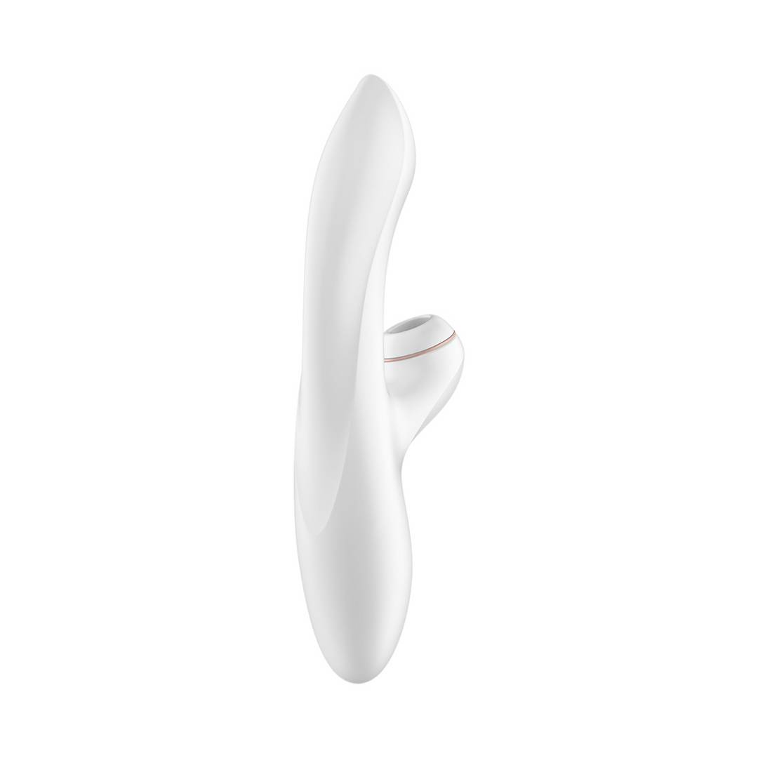 Pro Plus - G-Spot Air Pulse Stimulator en Vibratie - Wit/Roze Goud Weiß - 4
