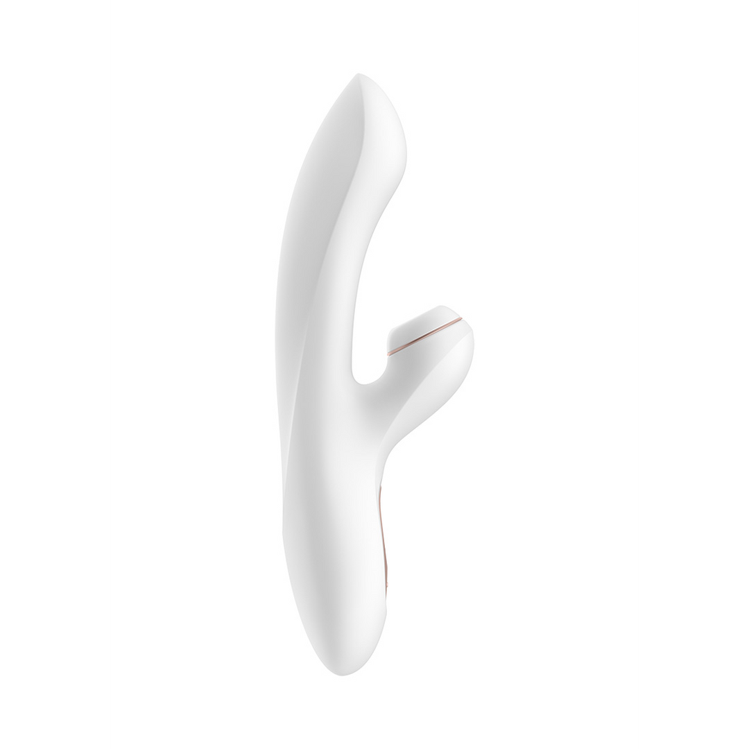 Pro Plus - G-Spot Air Pulse Stimulator en Vibratie - Wit/Roze Goud Weiß - 2