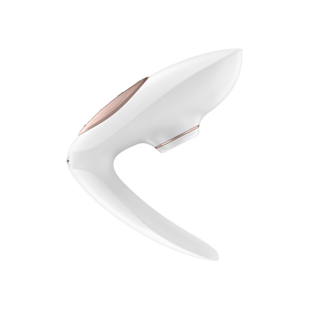 Pro 4 - Couples Air Pulse Stimulator and Vibration - White/Rose Gold Wit - 4