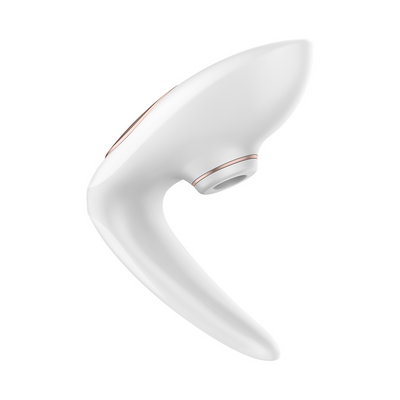 Pro 4 - Couples Air Pulse Stimulator and Vibration - White/Rose Gold Wit - 1