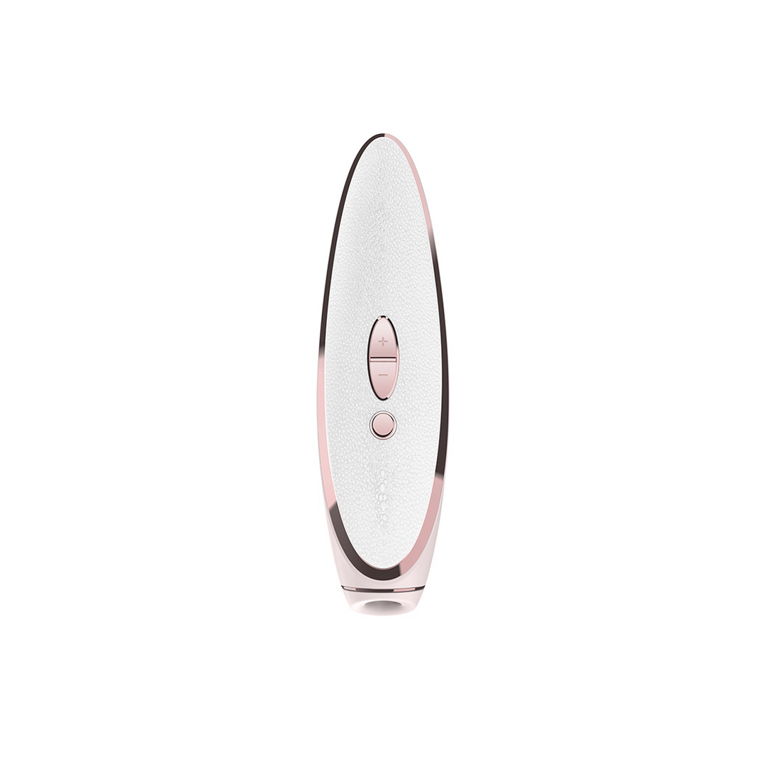 Prêt-á-Porter - Luxe Luchtpulser Stimulator en Vibratie - Wit/Roze Goud Weiß - 1