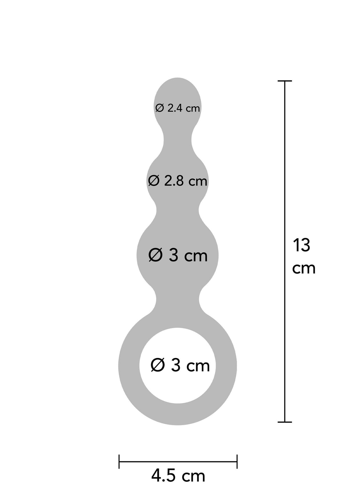 The Stuffer 3 Balls Plug GREY - 3