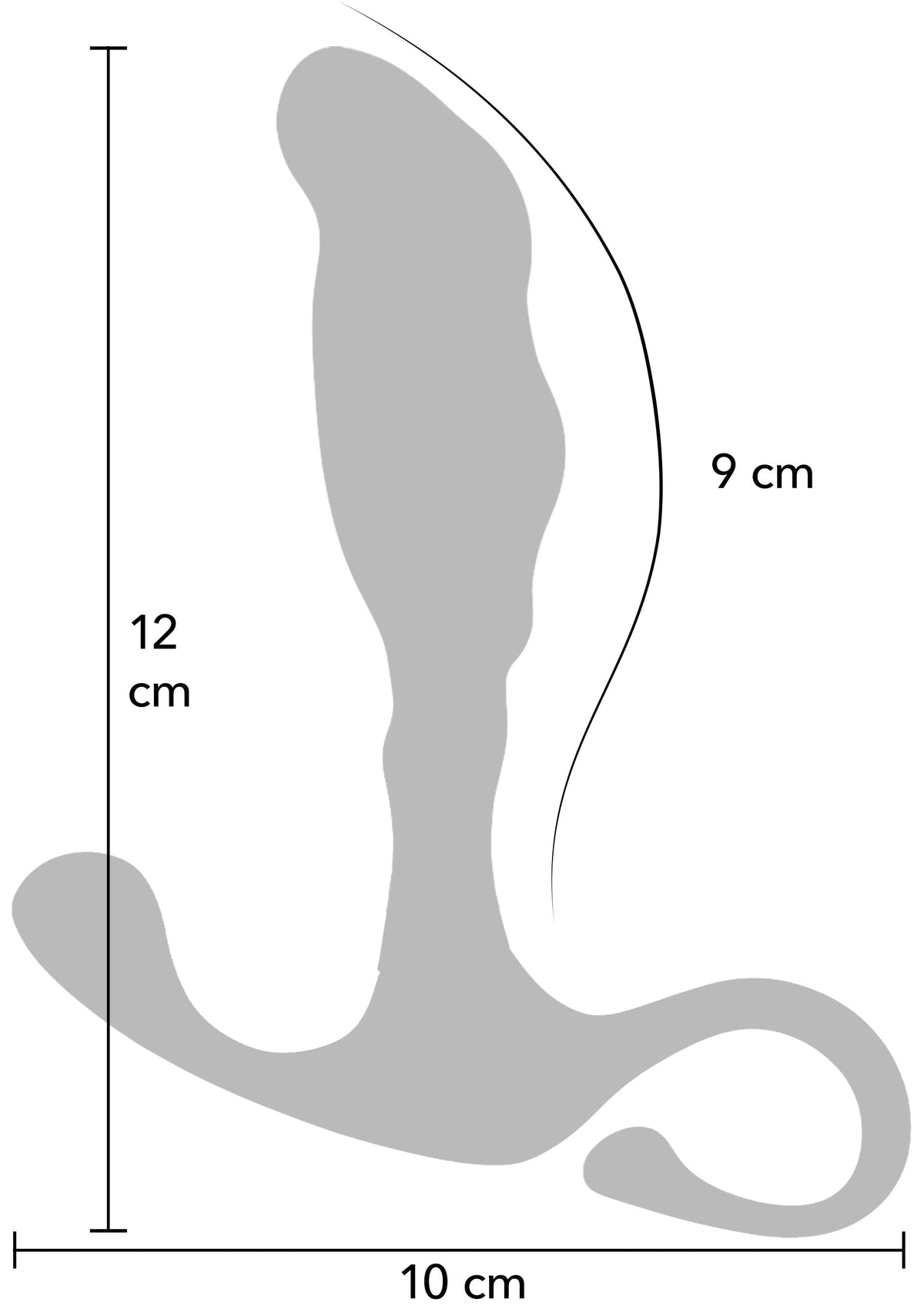 The Pusher P-Spot Stimulator Medium BLACK - 5