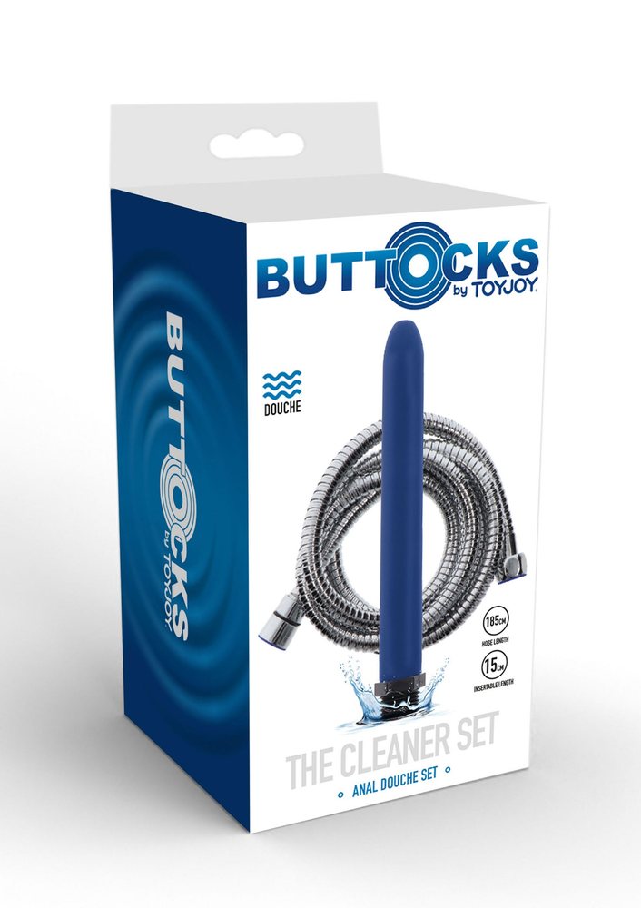 ToyJoy Buttocks The Cleaner Shower Set 15cm BLUE - 8