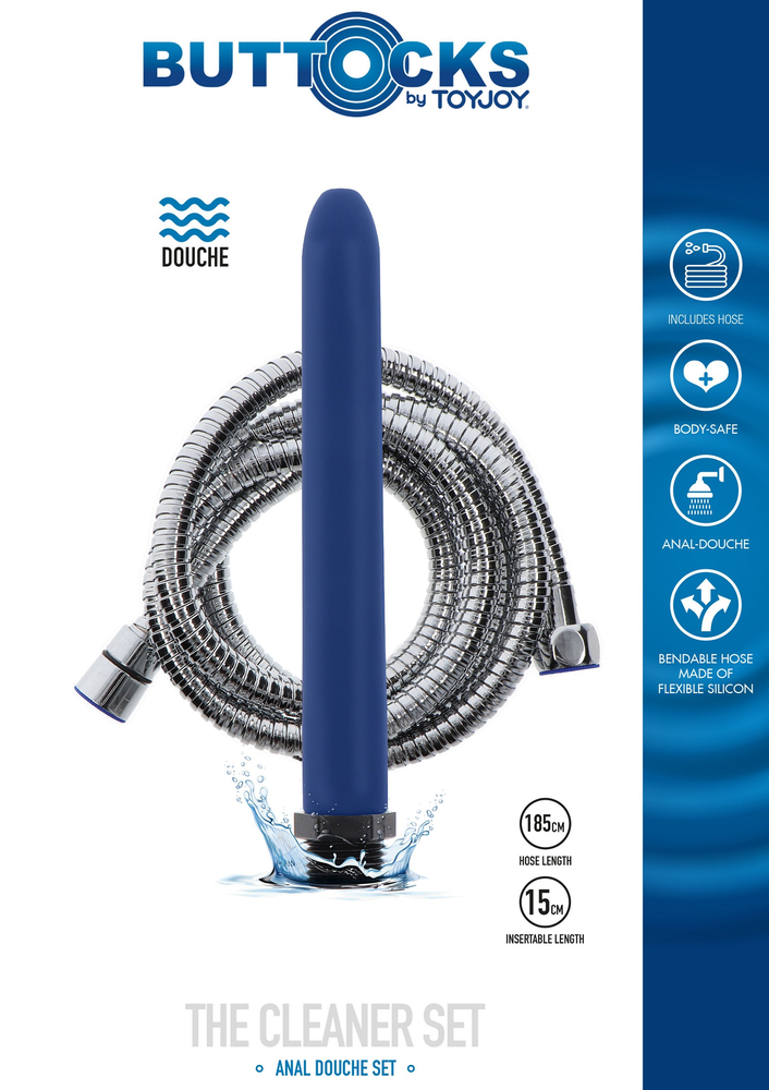 ToyJoy Buttocks The Cleaner Shower Set 15cm BLUE - 6