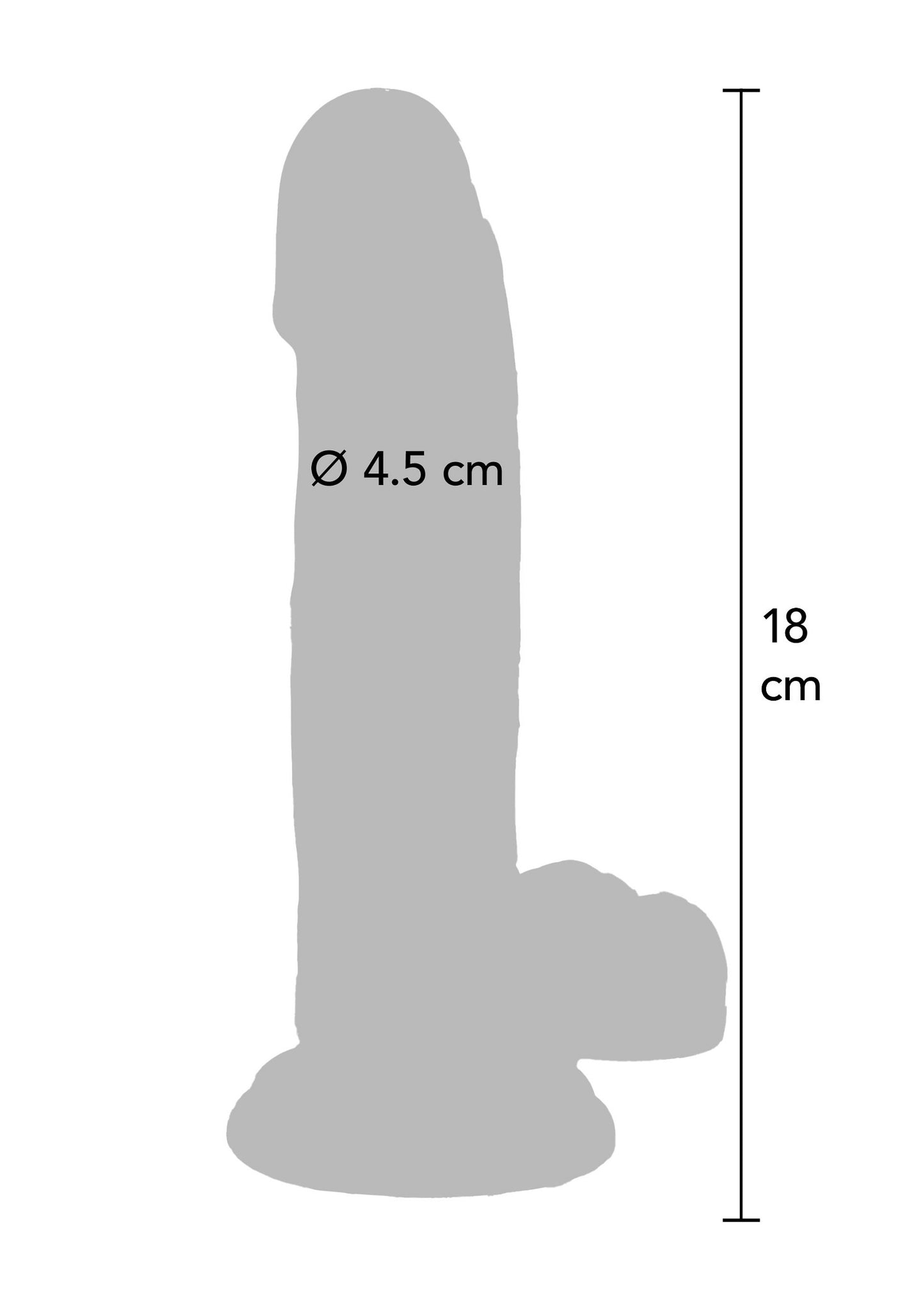 ToyJoy Get Real 18 cm Clear Dildo TRANSPA - 2