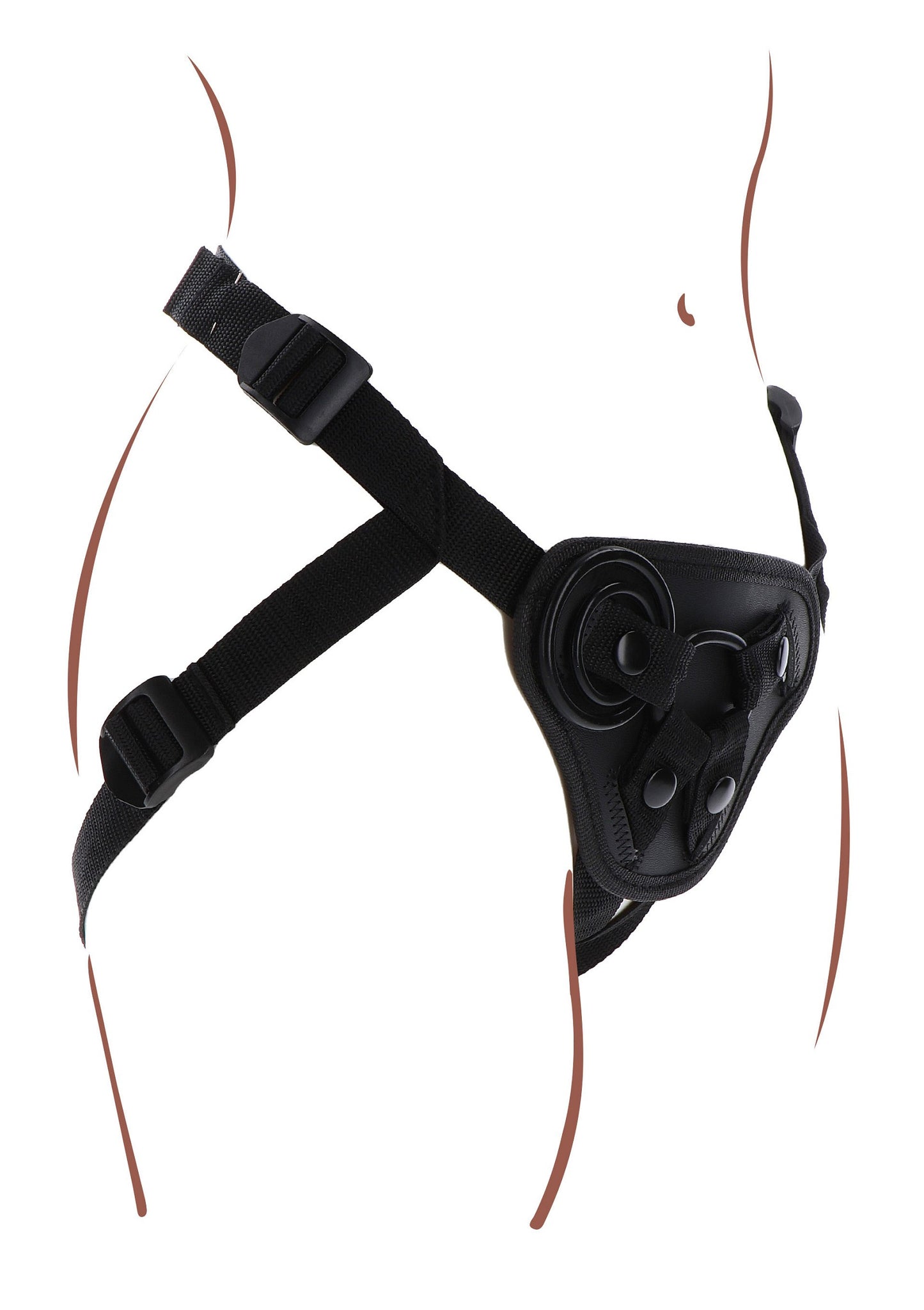 ToyJoy Get Real Strap-On Harness O/S BLACK - 5