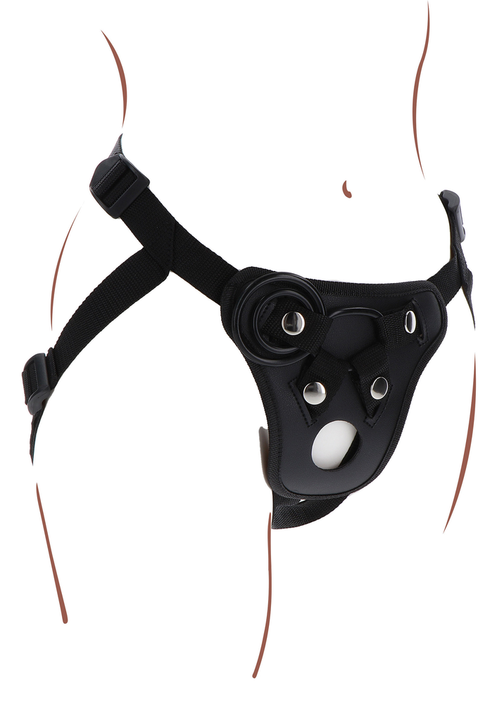 ToyJoy Get Real Strap-On Pleasure Hole Harness O/S BLACK - 7