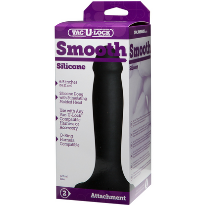Glad Siliconen Dildo Schwarz - 2