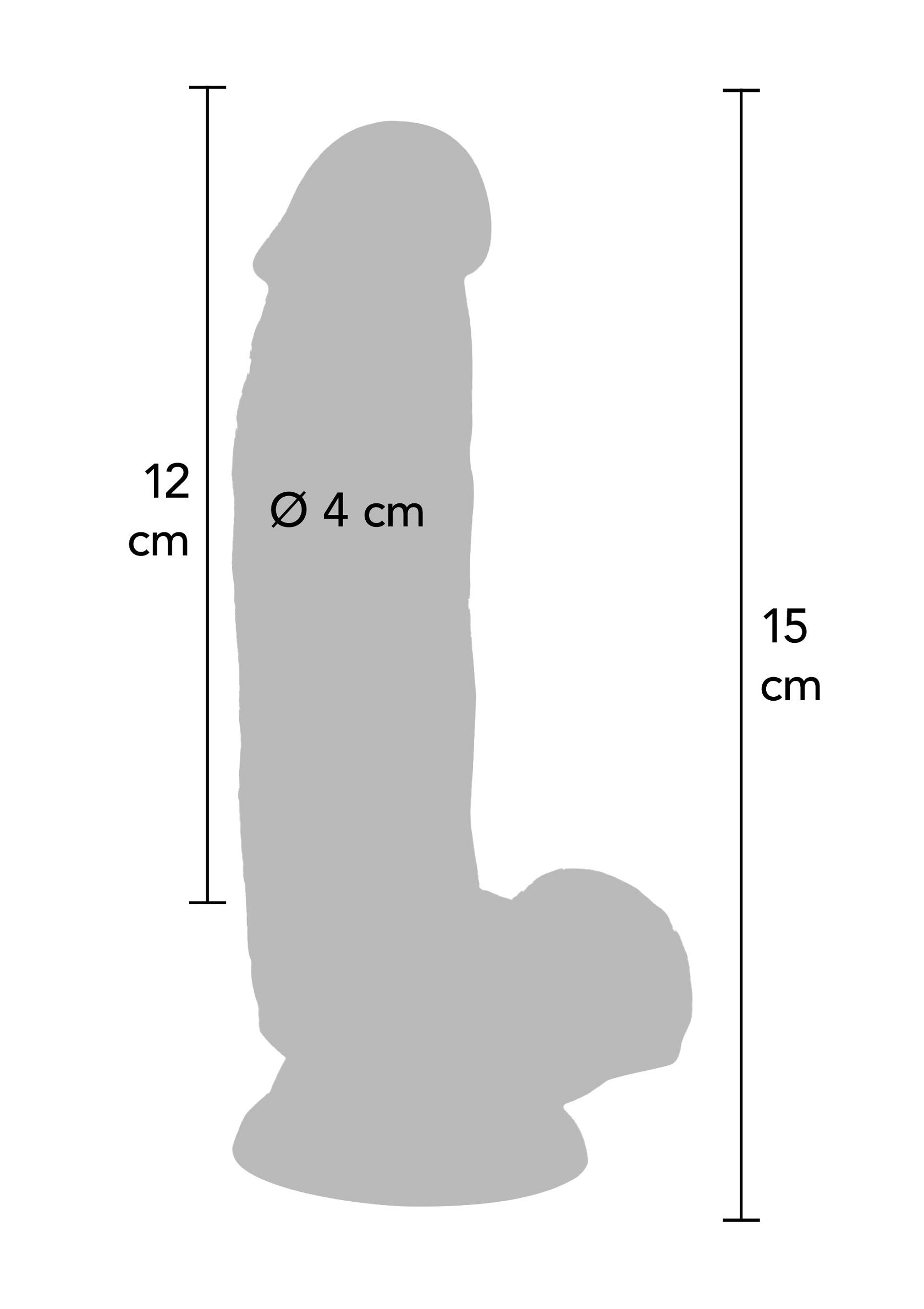 Dildo PVC 15 cm BLACK - 2