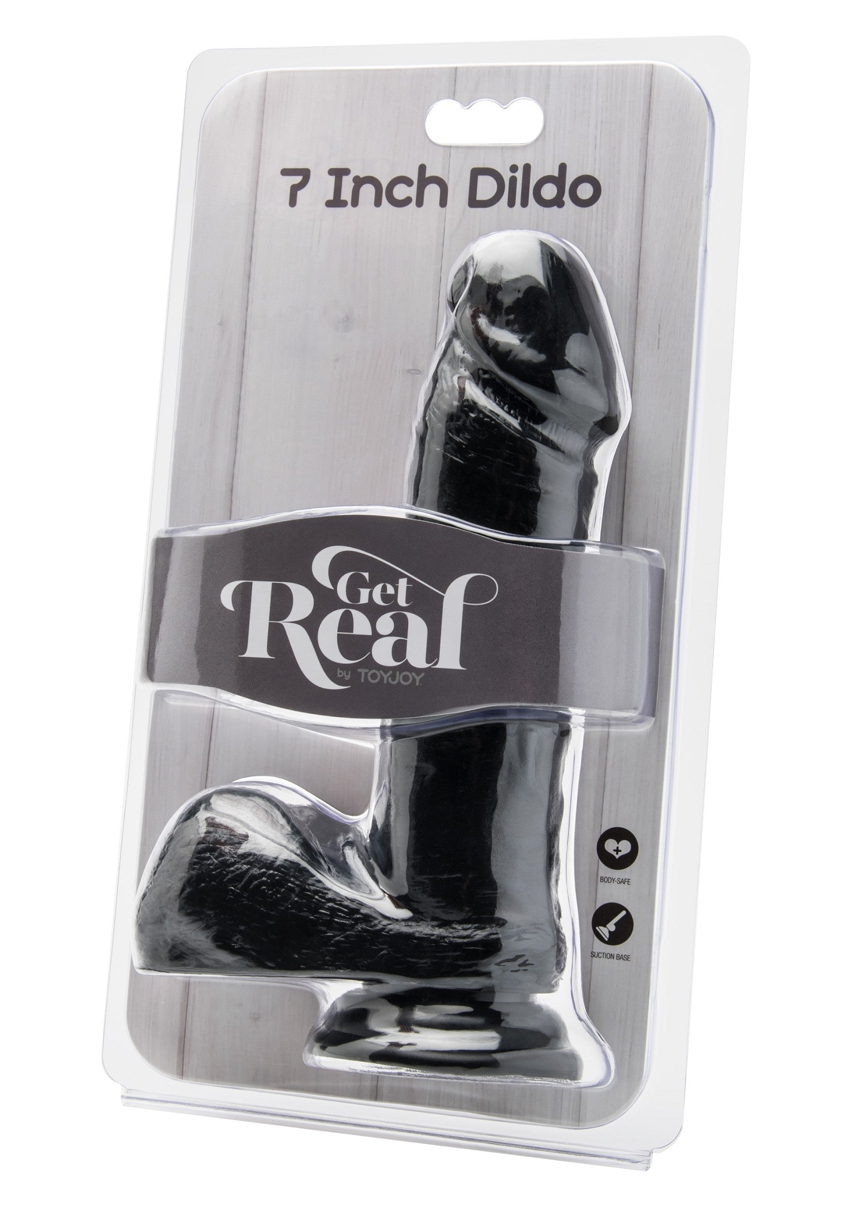 ToyJoy Get Real Dildo 7' with Balls BLACK - 0