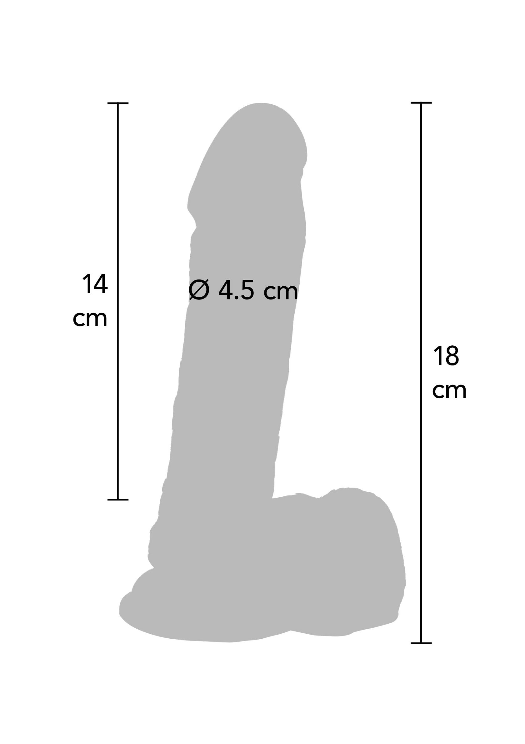 ToyJoy Get Real 18 cm Dildo BLACK - 1