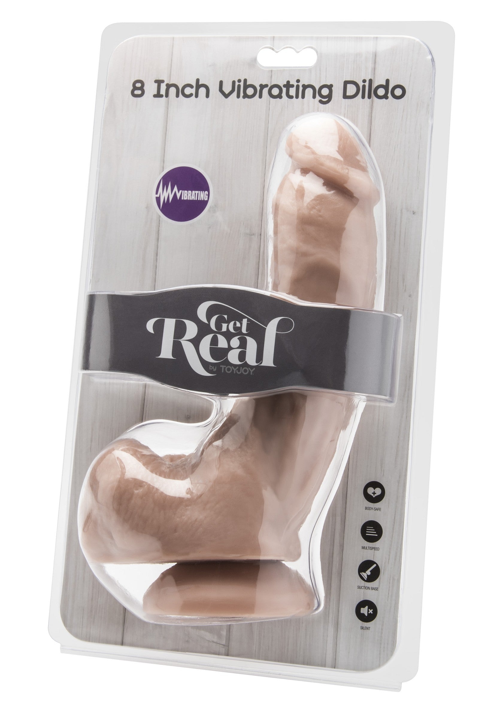 ToyJoy Get Real Dildo 8' with Balls Vibrator SKIN - 1