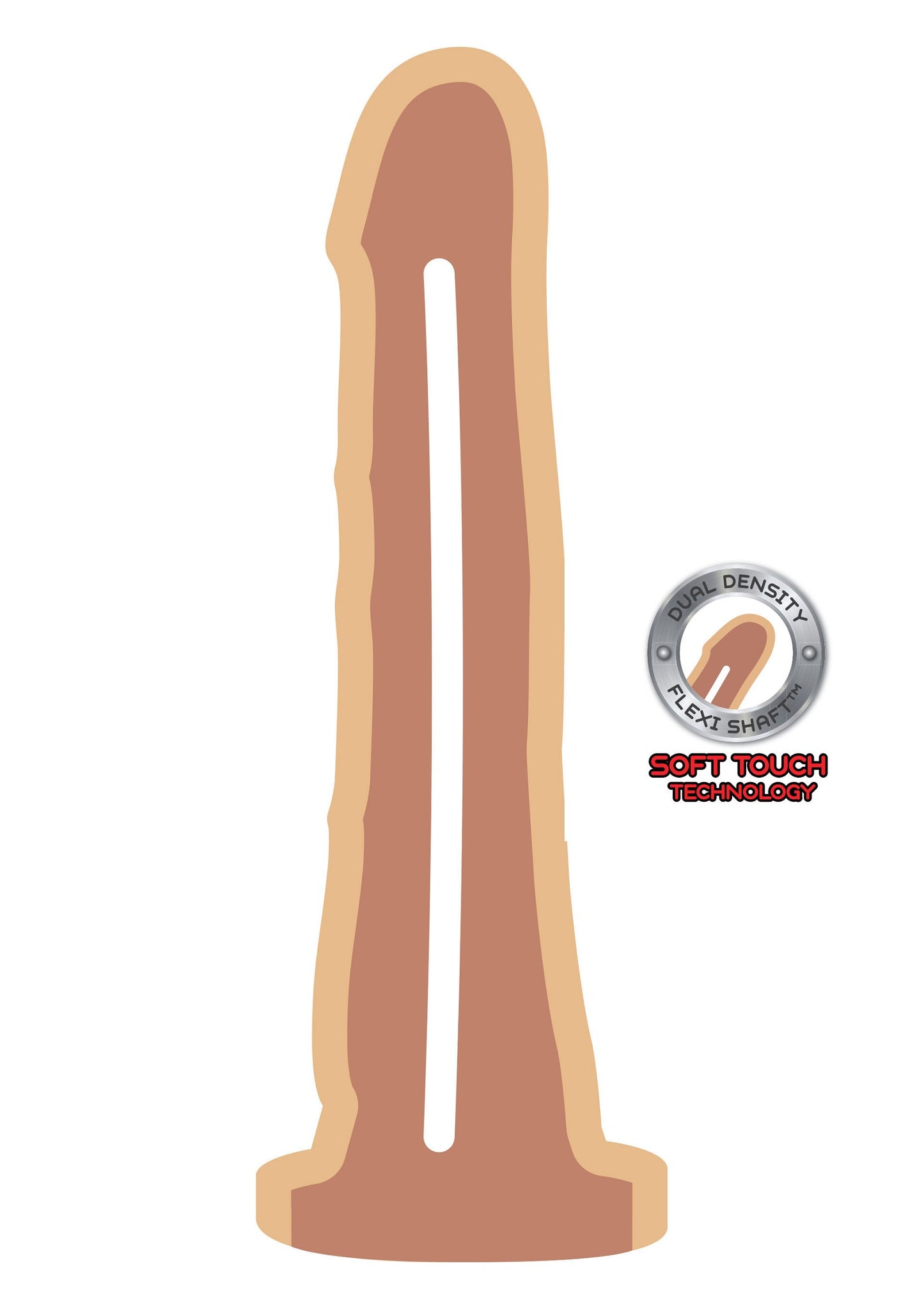 ToyJoy Get Real Dual Density Dong 7.5' SKIN - 0