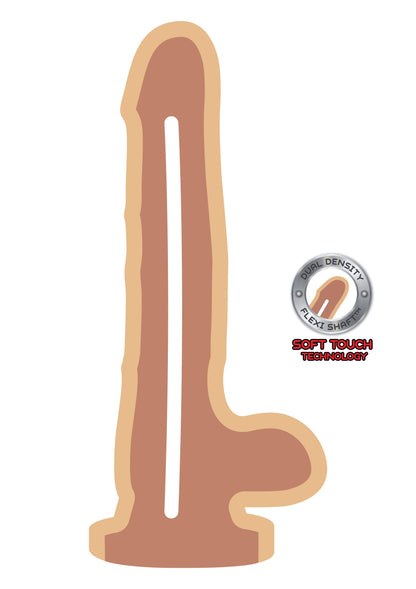 ToyJoy Get Real Dual Density Dildo 7' Balls SKIN - 2