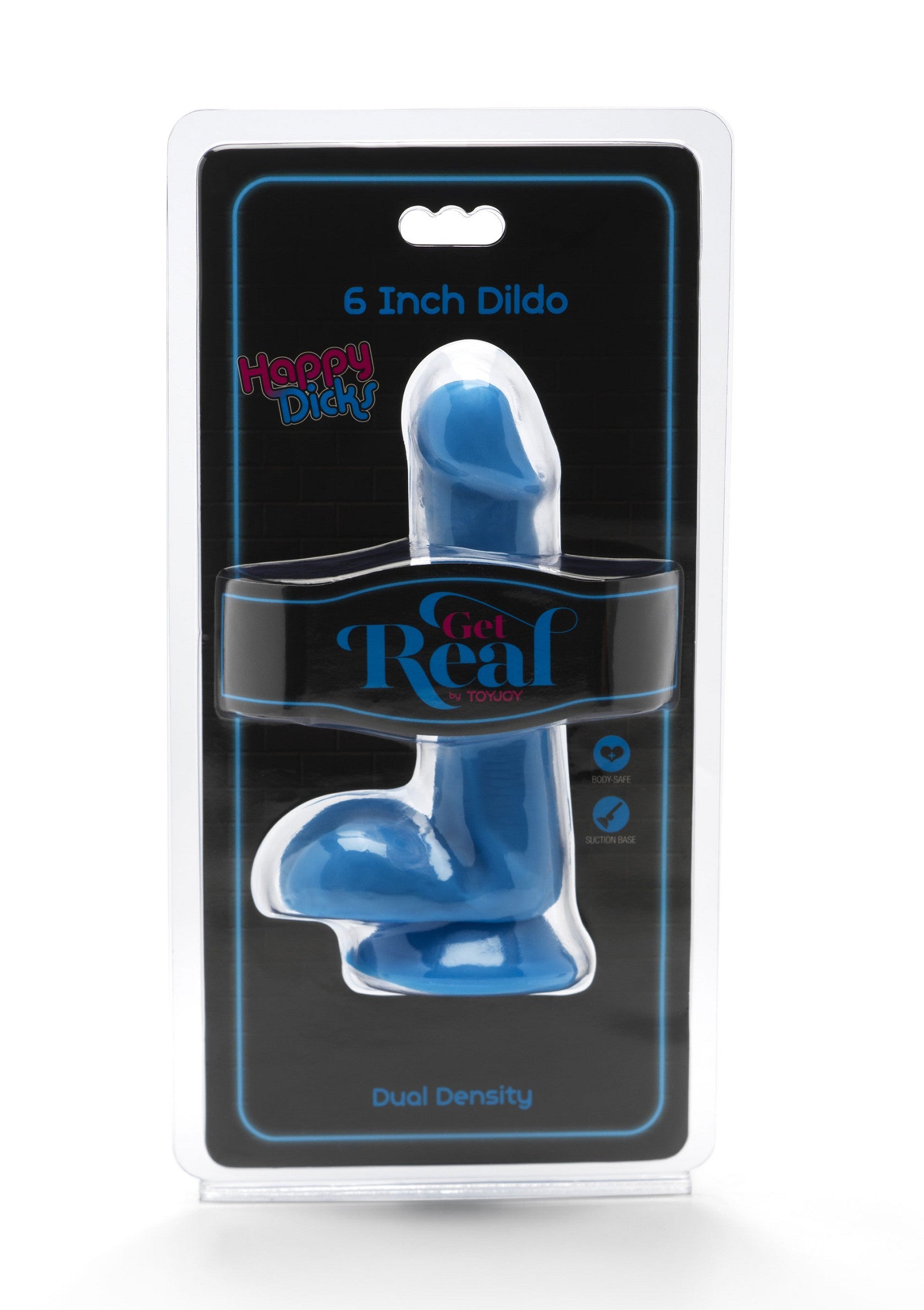 ToyJoy Get Real Happy Dicks Dildo 6' Balls BLUE - 0