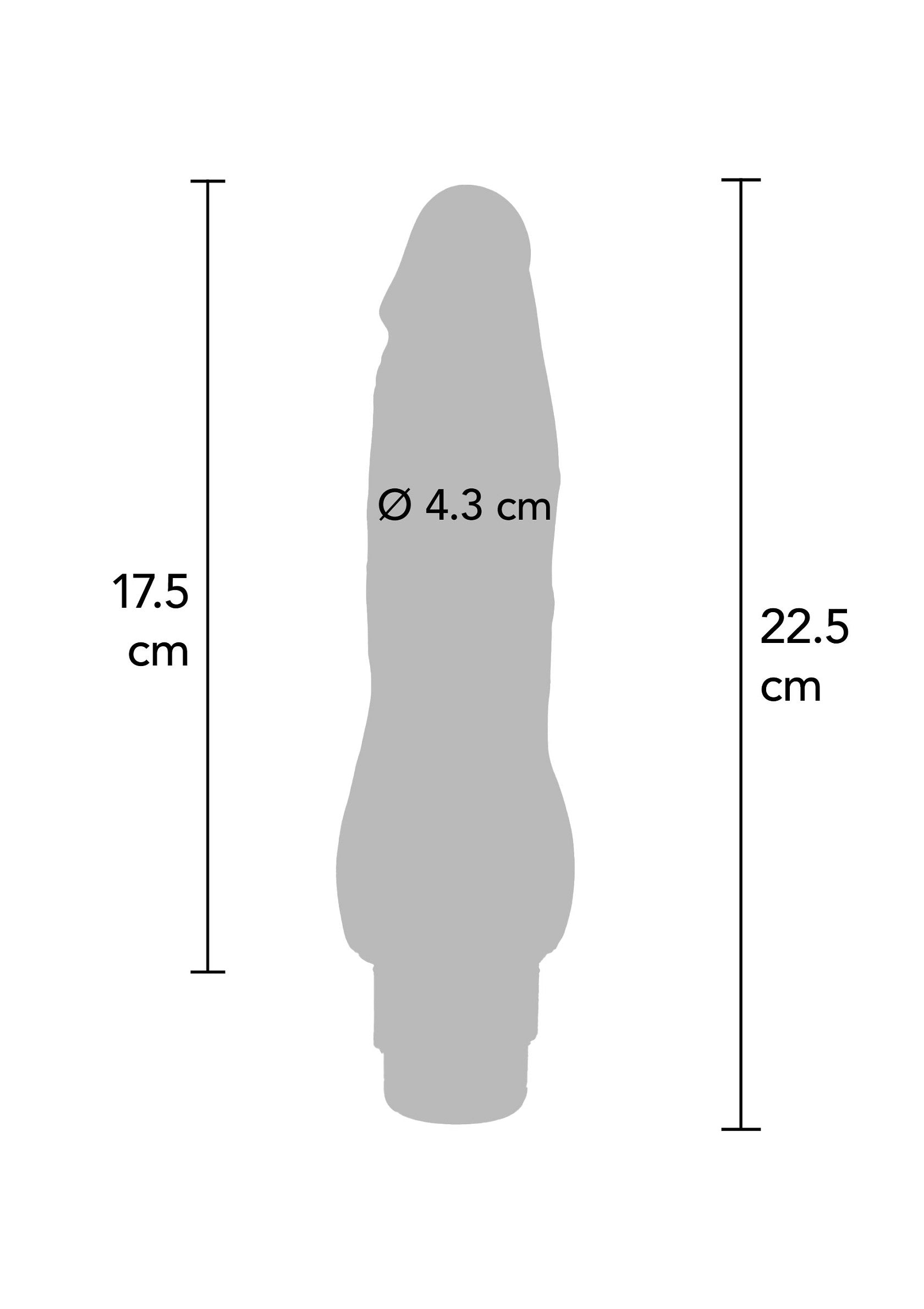 ToyJoy Get Real Dual Density 22.5 cm Smooth Vibrator SKIN - 3