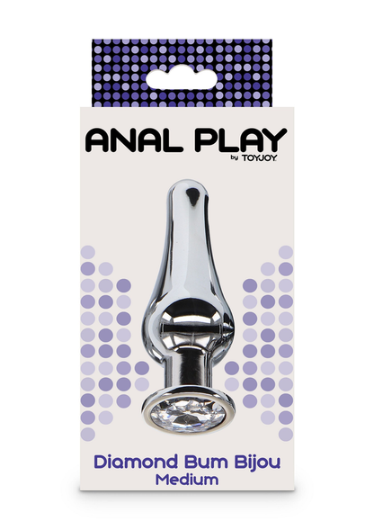 ToyJoy Anal Play Diamond Bum Bijou Medium SILVER - 2