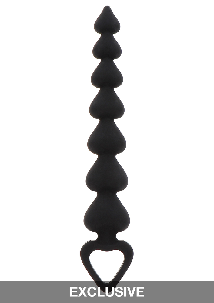 ToyJoy Anal Play Heart Beads BLACK - 0