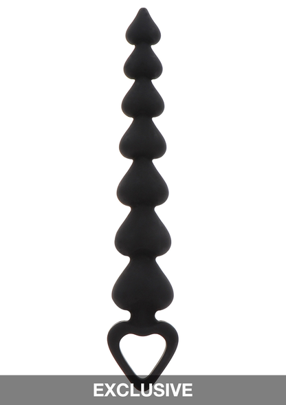 ToyJoy Anal Play Heart Beads BLACK - 0