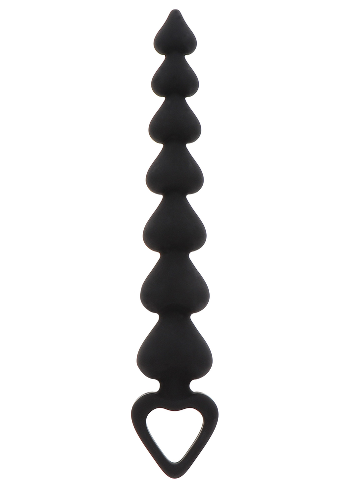 ToyJoy Anal Play Heart Beads BLACK - 4