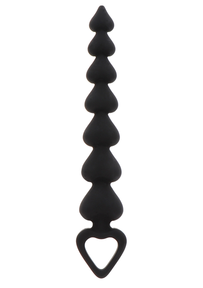 ToyJoy Anal Play Heart Beads BLACK - 4