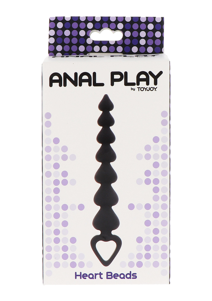 ToyJoy Anal Play Heart Beads BLACK - 3