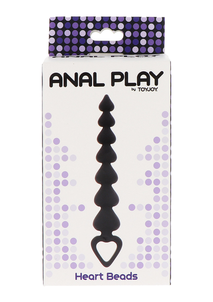 ToyJoy Anal Play Heart Beads BLACK - 3