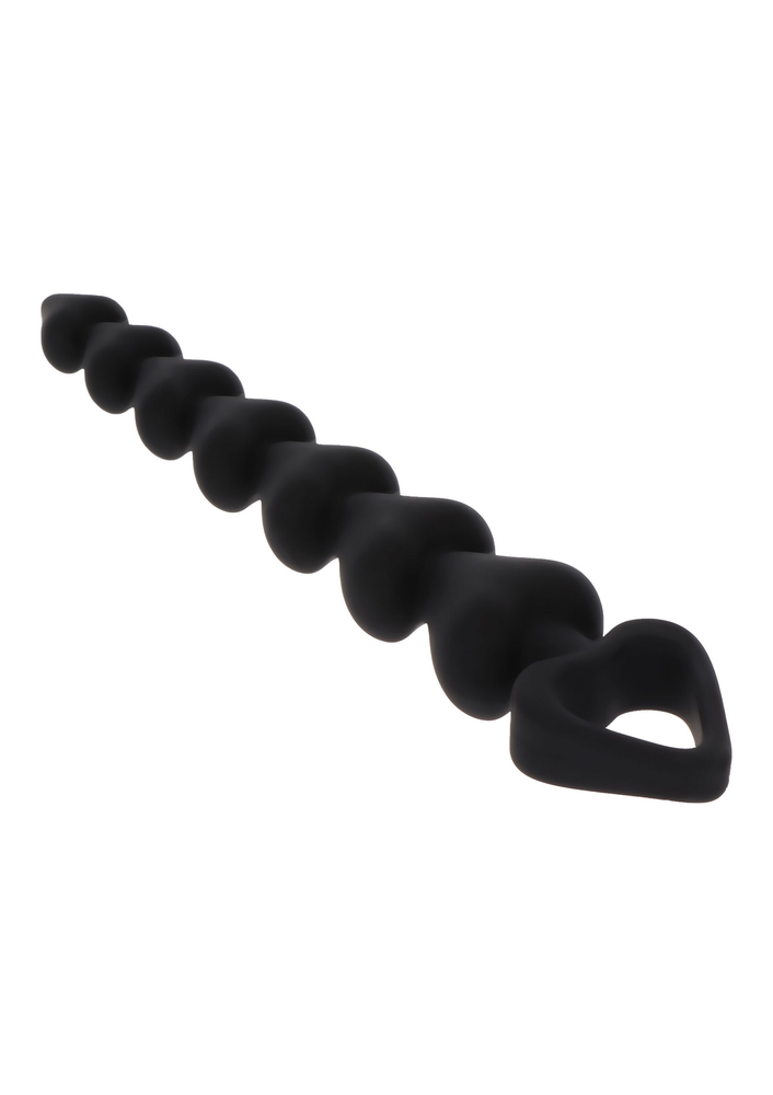 ToyJoy Anal Play Heart Beads BLACK - 2